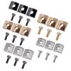 3-Piece Electric Guitar Locking Nut Clamp & Screw Suit Tremolo Bridge Replacement Parts (Silver, Black)