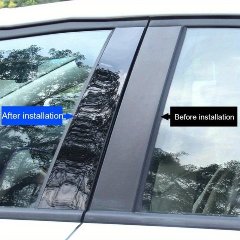 6Pcs Glossy Black Car Window Door Column B C Pillar Post Cover Trim For Fiat 500 2010 2011 2012 2013 2014-2020 Decor Stickers