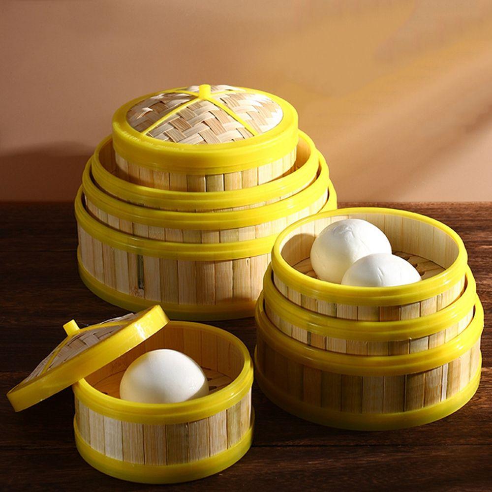Food Chinese Food Making Safe Bamboo Steamer Steamer Basket Dumpling Steamer Kitchen Cookware