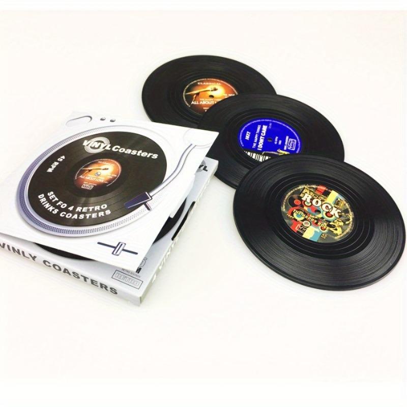 4 шт. Классические винтажные подставки для пластинок Виниловые CD Изоляционные коврики Персонализированные кофейные барные подставки