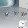 Серьги-гвоздики в форме бабочки из серебра 925 пробы, женские, легкие, роскошные, нишевые, высококачественные, взрывные, циркониевые, изысканные, холодные серьги