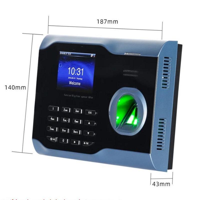 U160 Fingerprint Attendance Machine 2.8 Inch Screen TCP/IP WiFi 3000 User Capacity Office Attendance Device