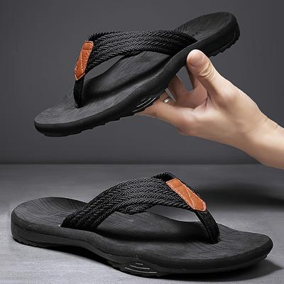 Мужские джинсовые шлепанцы Летние пляжные сандалии Толстая подошва Резиновые тапочки Повседневная обувь