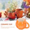 Ceramic Coffee Mug Pumpkin Shape Coffee Cup Water Container Home Tableware