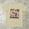 Summer Vibes Cotton Tshirt For Couple Beach Funny Tshirts O Neck Novelty Tees Big Size Hot Sale Clothes