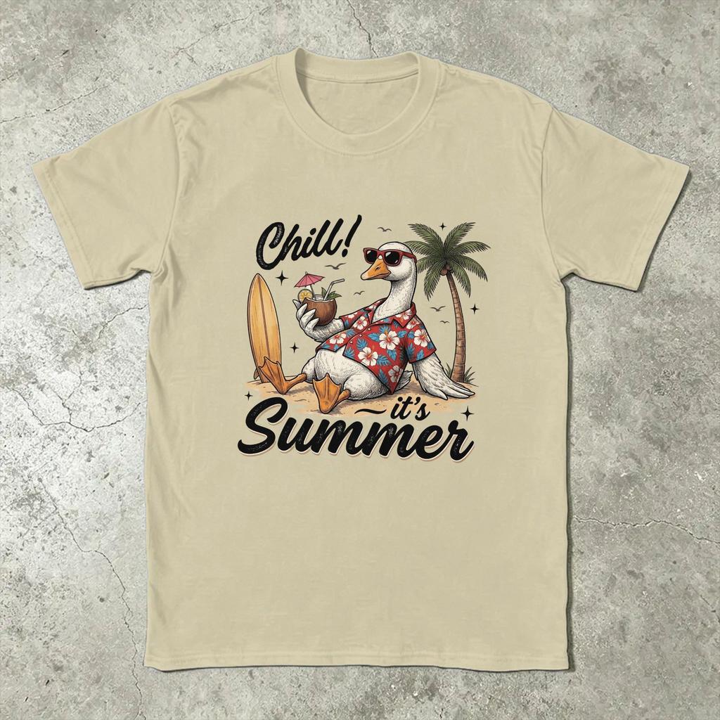 Summer Vibes Cotton Tshirt For Couple Beach Funny Tshirts O Neck Novelty Tees Big Size Hot Sale Clothes
