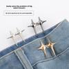 1 Pair Cross Star Waist Buckle Buckle Detachable No Nail No Stitch Waist Button Waist Circumference Change Waist Artifact