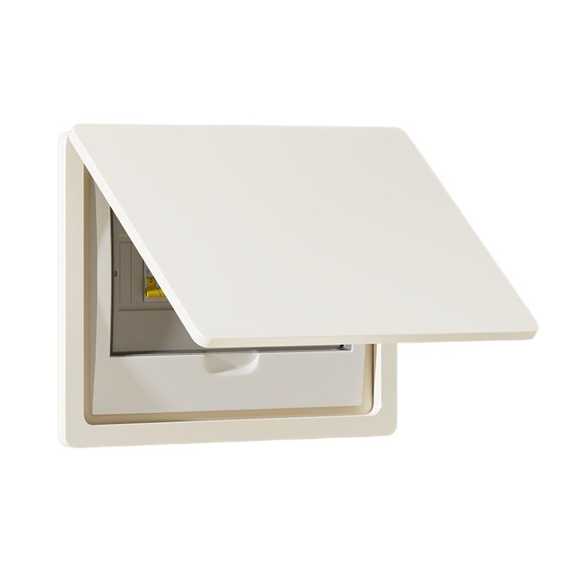 Living room distribution box cover with flip top design for electric meter box and weak current box 35 cm by 25 cm wood plastic