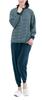 Servan Striped Navy and Fleece-lined Pajamas, Off-white, M-L, Women's
