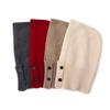 Cashmere Autumn and Winter New Solid Color Scarf Integrated Hat Cycling Warm Ear Protection Cap Knitted Hat