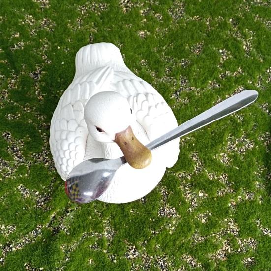 1/2Pcs Magnetic Beak Duck Statue Key Holder Resin Duck Figurine Key Hanger Home Office Animal Sculpture Desktop Decoration Ornament