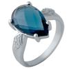 London Blue Topaz Silver Ring 4.087ct (1966211) 3.67 Gr. 925 Samples