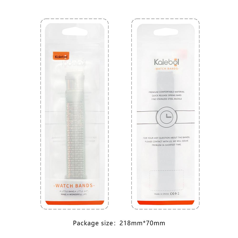 KALEBOL KLB-NLHH-002 For Samsung Galaxy Watch6/Watch6 Classic 20mm Watch Band Nylon Loop Strap