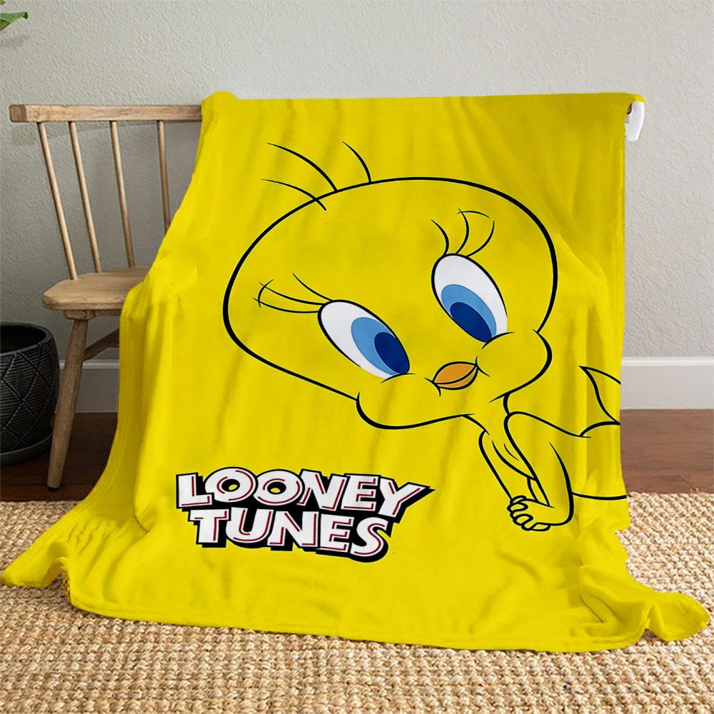 1 шт. Плед Looney Tunes Птичка Твити для улицы - Плед-покрывало, Мягкий, Фланелевые пледы, Гостиная, Путешествия, Кемпинг-1102120