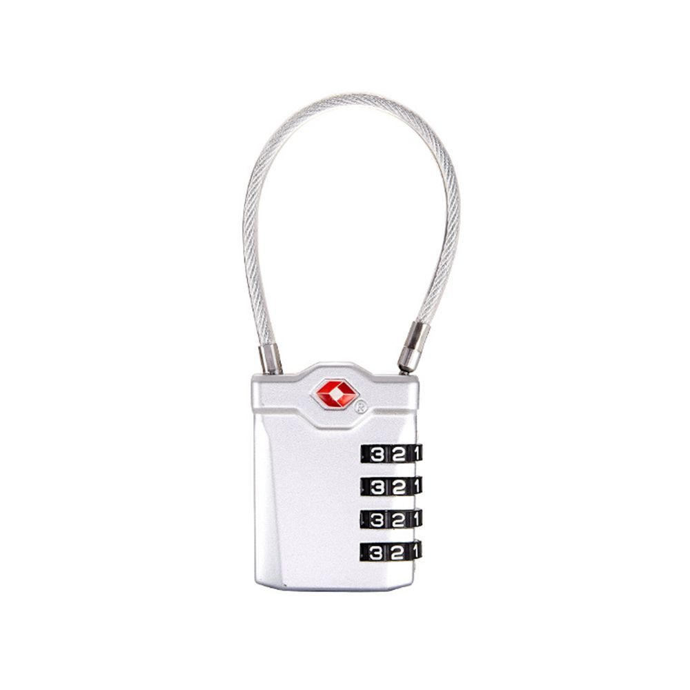 Lock Portable Padlock with Steel Cable Customs Code Lock Smart Combination Lock TSA Customs Lock