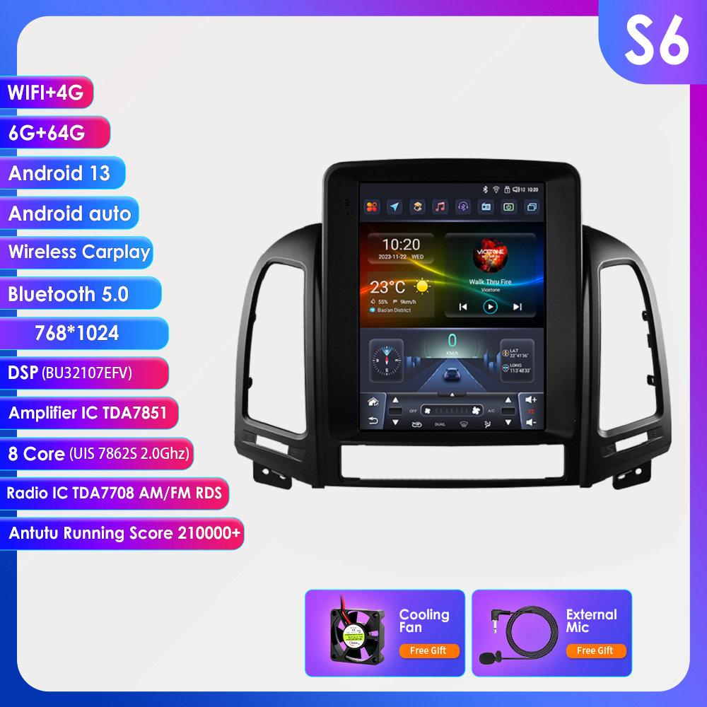 9.7 Inch Android For Hyundai Santa Fe 2 2006 - 2012 Multimedia Video Player GPS Navigation Android Auto Vertical Screen Wifi RSD Stereo Autoradio Navi
