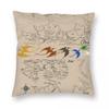 Dragonriders Of Pern Maps Square Pillowcase Polyester Linen Velvet Printed Zip Decorative Home Cushion Cover