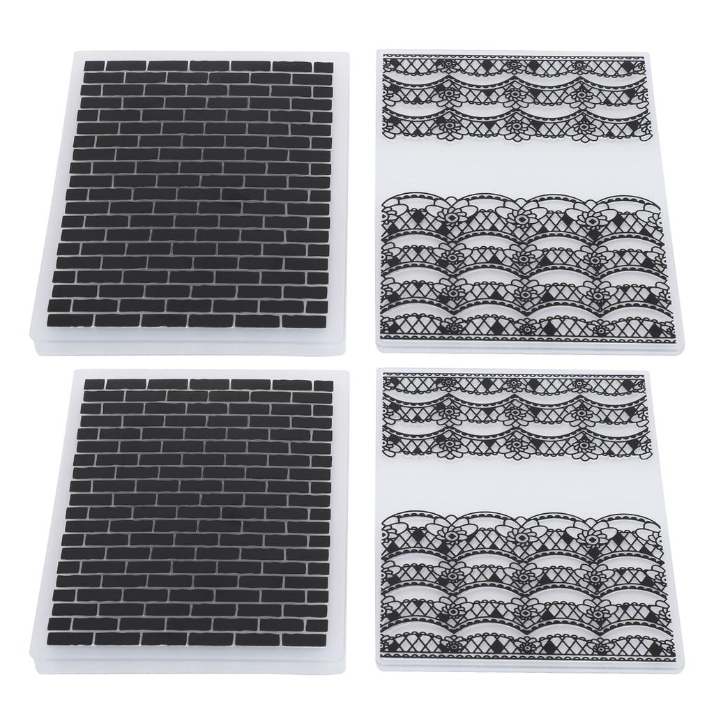 4 шт. Пластиковые папки для тиснения Изготовление открыток Скрапбукинг Тисненый шаблон Бумага Инструменты для поделок