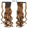 XINRAN Long Ponytail Synthetic Hairpiece Wrap On Clip Hair Extensions Ombre Brown Ponytail  Blonde Hair