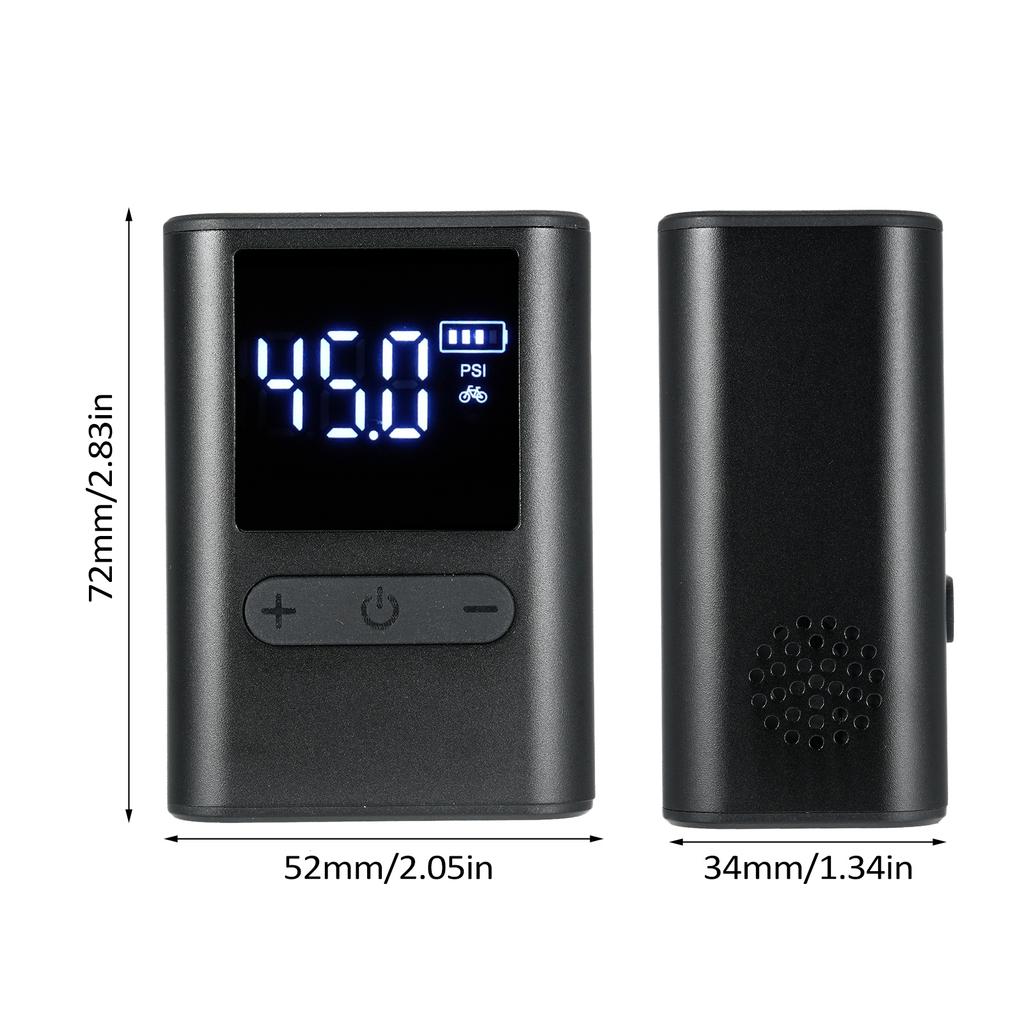 Велосипедный насос, электрический велосипедный насос, портативный насос для накачивания шин, воздушный насос для велосипедов, манометр высокого давления 100 фунтов на кв. дюйм, 1000 мАч, мини-насос для велосипеда и автомобиля
