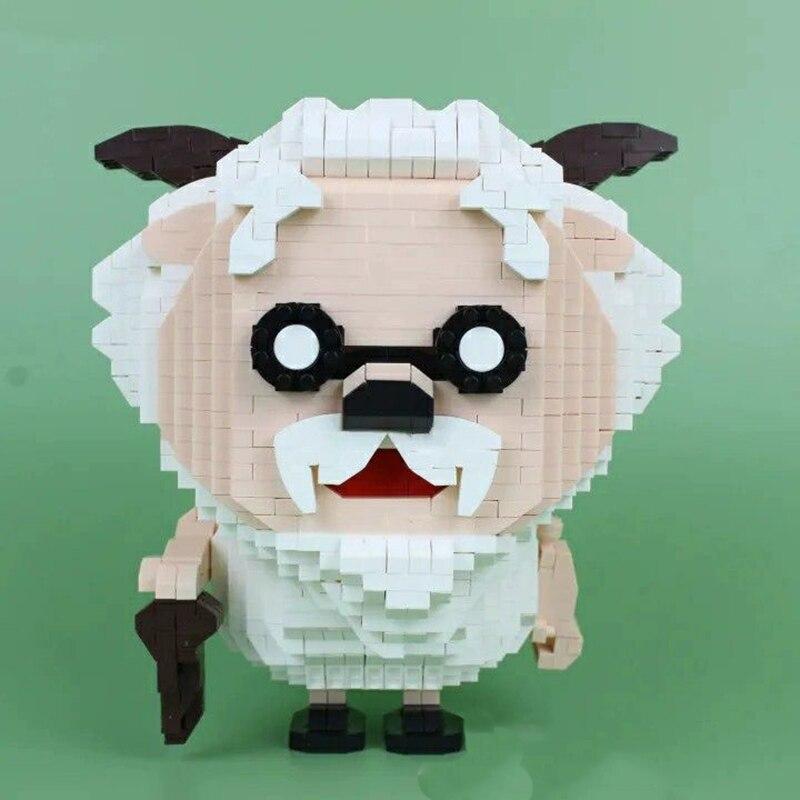 Lezi 8183 Old Smart Sheep Stupid Wolf Cartoon Animal Monster Pet DIY Mini Diamond Blocks Bricks Building Toy for Children No Box