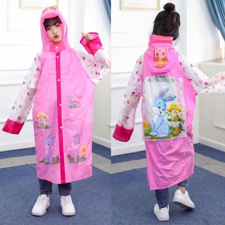 Детский длинный дождевик-пончо для мальчиков и девочек, возраст 2-10 лет, начальная школа
