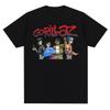Музыкальная группа Gorillazs Punk Rock Print 90-е Повседневная одежда с коротким рукавом Трендовая летняя мужская футболка с круглым вырезом