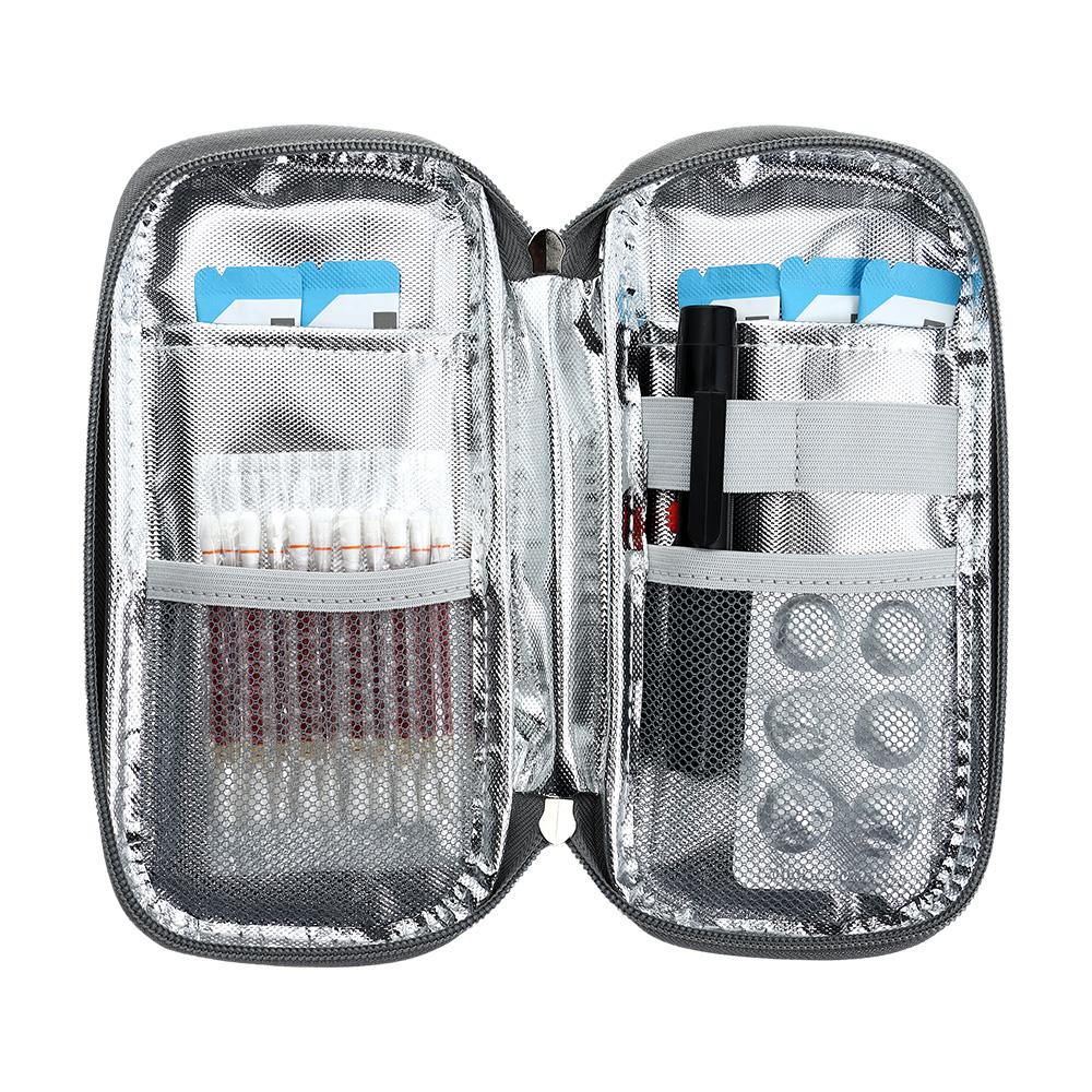 Карманный дорожный футляр для диабетиков с термоизоляцией. Сумка-холодильник для инсулина. Охладитель Medicla. Защита таблеток.