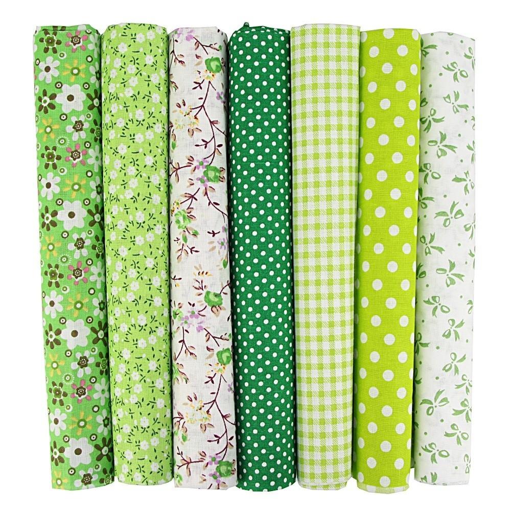 7Pcs/set 50x50cm Cotton Fabric Stash Colorful Patchwork Cotton Fabric Handmade Accessories