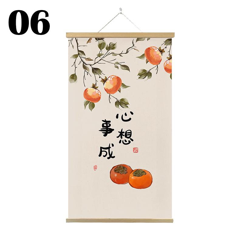 Японские постеры и принты на холсте укиё-э, украшение для дома, настенная живопись, картина с подвесным свитком из цельного дерева