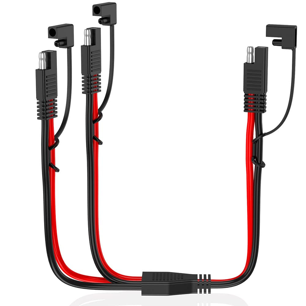 Anchtek 10AWG 1 to 2 SAE to SAE Extension Cable SAE DC Power Automotive Adapter Cable SAE Plug for Solar Panel Battery Charger