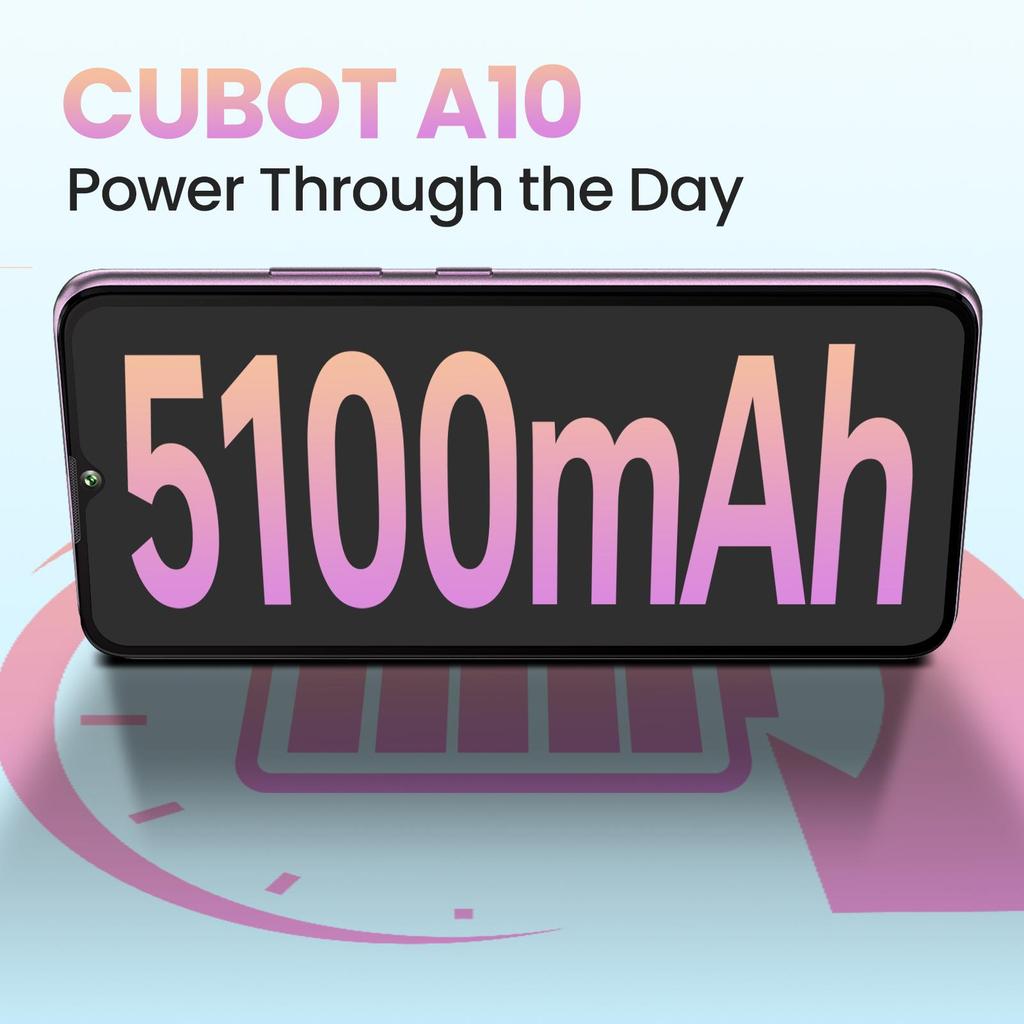 CUBOT A10 Mobile Phones Sim Free Unlocked - 12GB+128GB Smartphone Android 14, 6.56" HD+ Display, 48MP+16MP, 5100mAh/18W, Dual SIM 4G/Face ID/GPS/OTG
