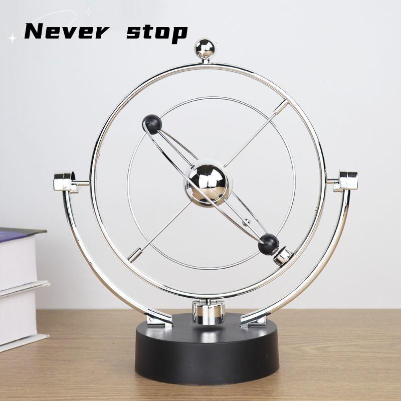 Celestial Orbital Asteroid Rotation Perpetual Motion Swing - Newton Pendulum Model Office Desktop Decor Kinetic Globe Toy