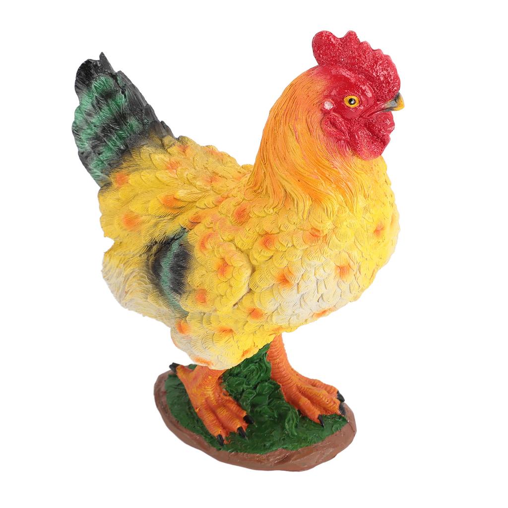 Chicken Figurine Resin Chicken Statue Garden Ornament Farm Animals Collection for Outdoor Backyard Patio Lawn Decoration