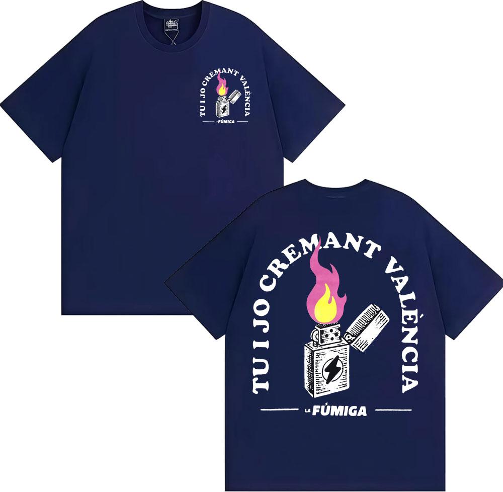 La Fumiga Tu I Jo Creunisext Valncia Merch T Shirt For Unisex Unisex Hip Hop Streetwear Pop Music Tops Pure Cotton Tshirt Tops