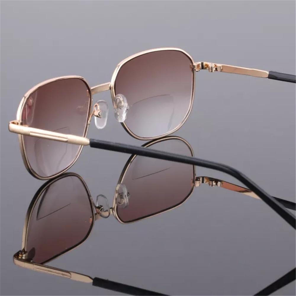 Men Reading Glasses Bifocal Glasses 2 In 1 Dual Purpose Metal Frame Women Presbyopia Glasses Retro Glasses For Men
