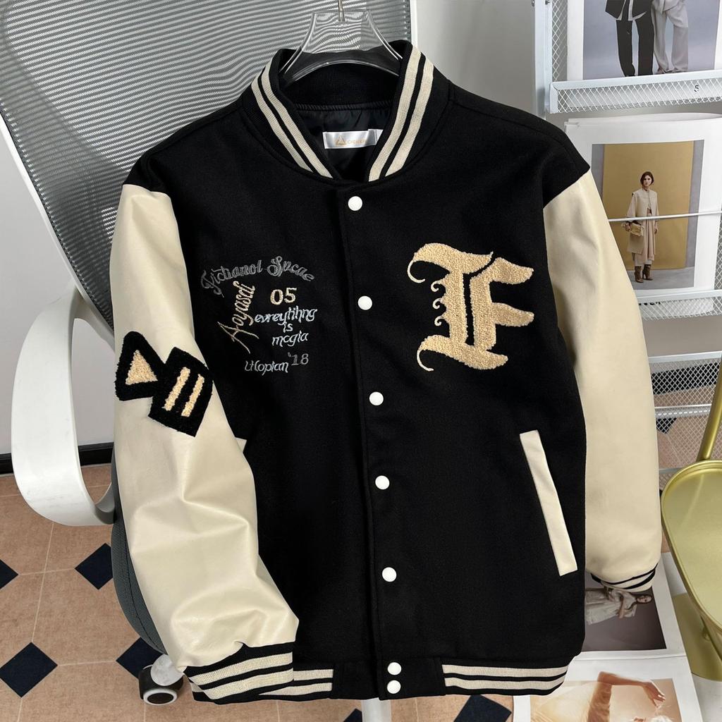 Trendy New Embroidered Men's Baseball Jacket - Autumn/Winter Collection