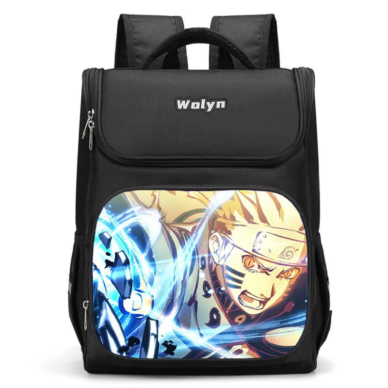 Рюкзак Naruto Sasuke большого объема для мальчиков и девочек, 3D, двухслойный