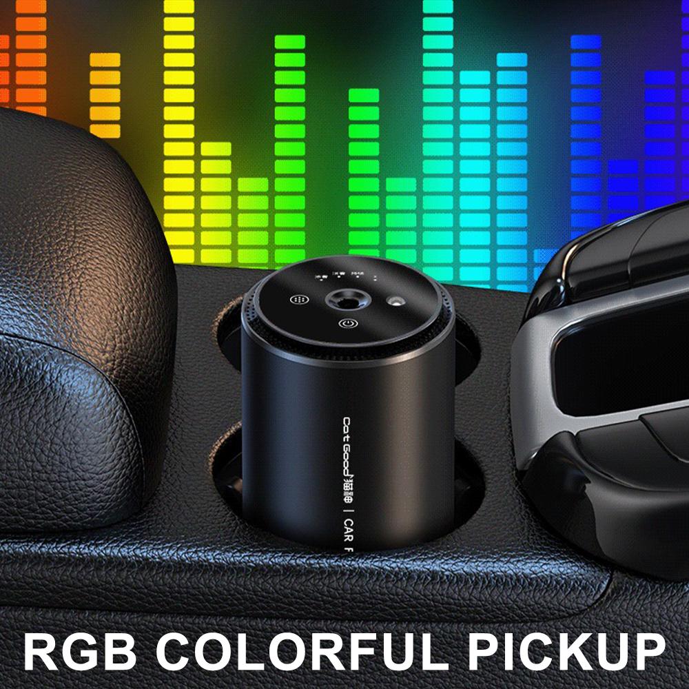 Интеллектуальный автомобильный освежитель воздуха, электрический диффузор аромата с функцией звукоснимателя, рассеянный свет, звездное небо, удаление запаха, эфирное масло