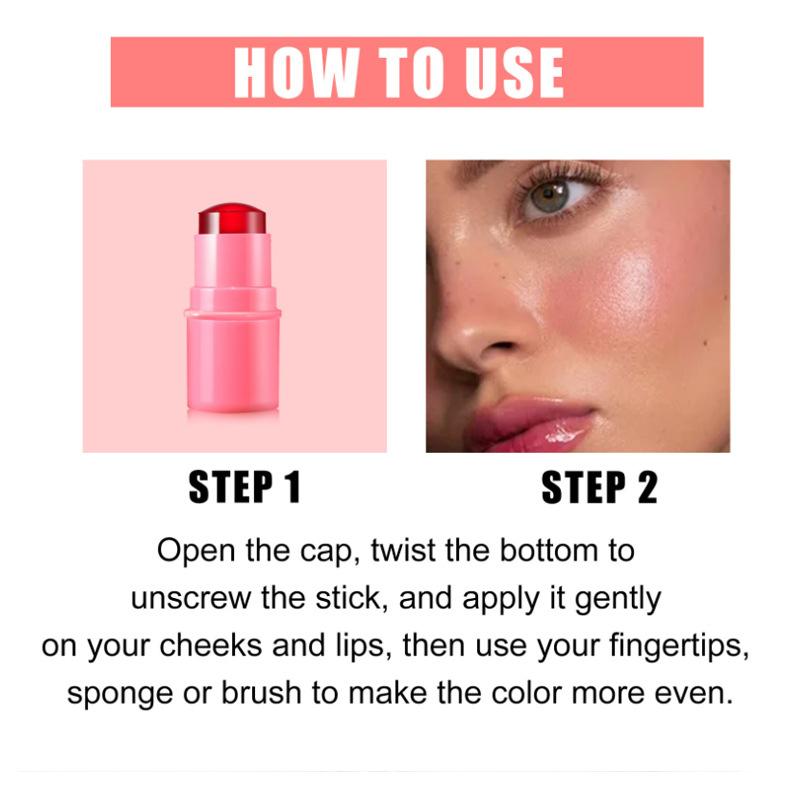 Jelly Tint Facial Blusher Lipstick Long Lasting Moisturized Beauty Matte Cheek Contour Sticker Rouge Korean Makeup New