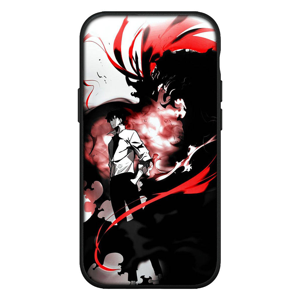 For iPhone 16 15 Xiaomi Redmi Note 13 12 11 Pro Max X 9 14 Plus XR Samsung Galaxy S24 S23 Huawei OPPO Sung Jinwoo Solo Leveling Arise Anime Phone Case