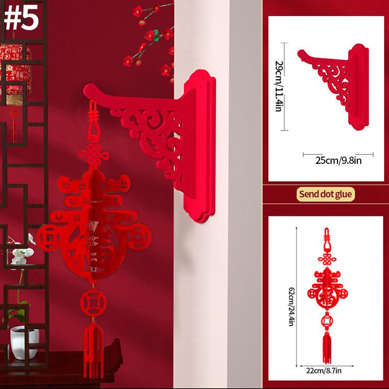 Chinese New Year Decorations 2026 Lucky Fortune Hanging Pendants Traditional Spring Festival Living Room Hanging Ornaments