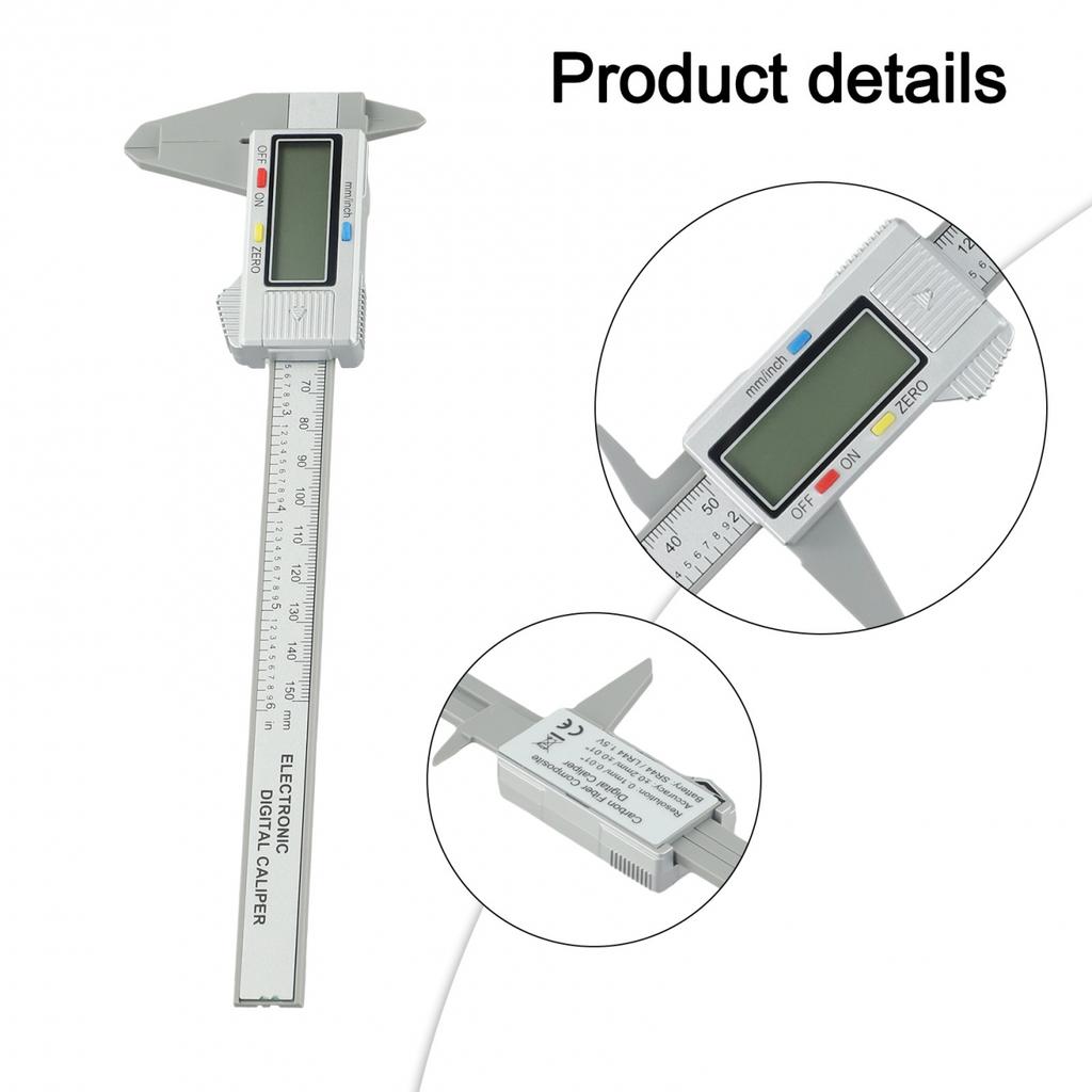 Легкий цифровой штангенциркуль 150 мм со стопорным винтом для пакетного измерения