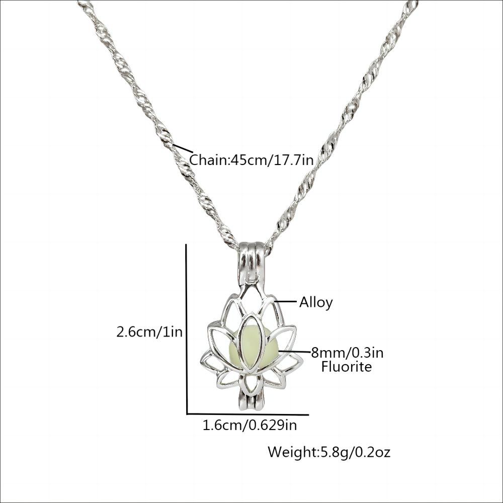 Популярная в Европе и Америке светящаяся подвеска в виде лотоса, женская мода, простое ночное светящееся ожерелье, безделушки