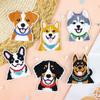 Cartoon Dog Fabric Patch Decorative Embroidery Cute Cloth Applique Fashion Accessories Studded Patch DIY 6 Styles