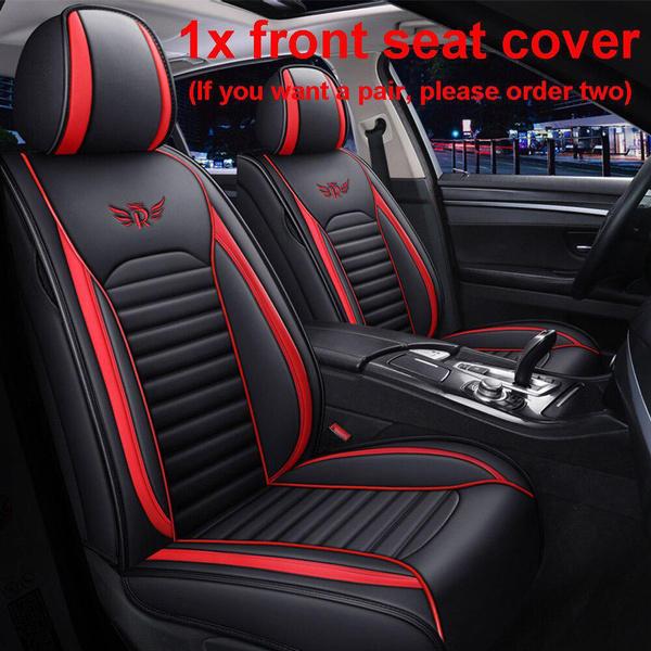 Universal Car Seat Cover Luxury Car Single Front Seat Mat PU Leather Full Cover Cushion Protector Cover
