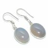 Natural Aqua Agate Gemstone Handmade 925 Sterling Silver Earring 1.50" H2Y54