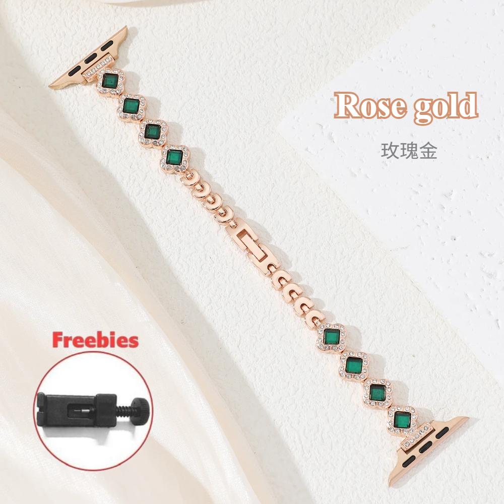 Apple Watch Ultra Band 49 мм Emerald Chain 45 мм 42 мм 44 мм Женские часы из нержавеющей стали Iwatch Series10 46 мм 9 8 7 6 se 5 4 3 41 мм 38 мм
