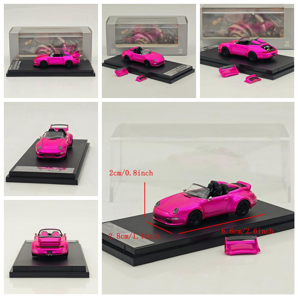 SW 1/64 Scale for Gunther Werks 993 Remastered Openable Hood Diecast Model Car Miniature Collection Toy Vehicle Models