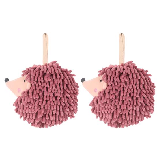 2 шт., полотенца для рук с шариками в виде ежа, сильные впитывающие, быстросохнущие с подвесной веревкой, полотенце для рук из синели из микрофибры